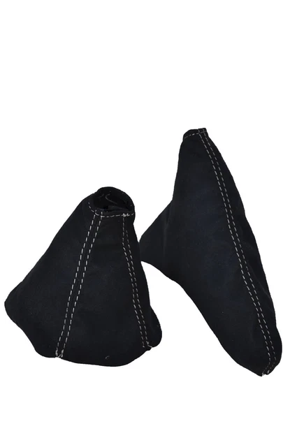 Black Tri-Stitch Suede Handbrake Gaiter For BMW E90 E91 E92 E93 - Interior Upgrade 3 thumbnail image