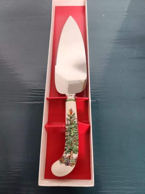 Spode CHRISTMAS TREE 10" Pastry Server IN BOX Pie Cake Server