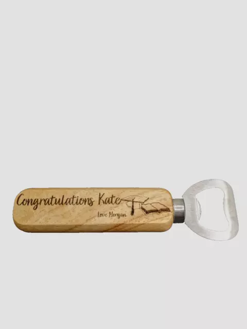 Bottle opener wooden  customized  engraved personalized gift with free gift box