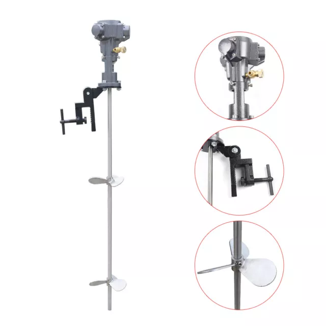 50Gallon Mixer Tank Barrel Air Mix Stainless Steel Pneumatic Clip Bracket NEW