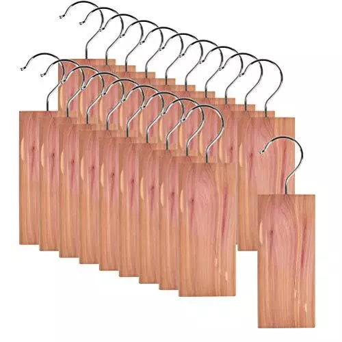 20 Pcs Cedar Hangers Blocks, Natural Red Cedar Blocks for Clothes Storage, Ce...