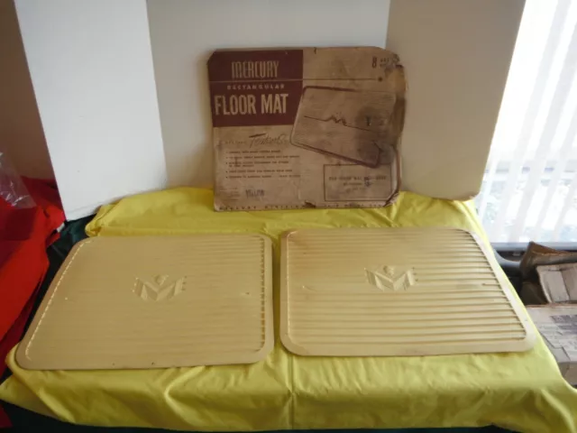 Mercury Nos 1956 Big M Floor Mats Yellow Bu-7013084-G