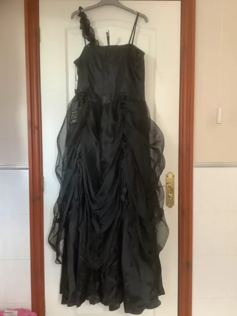 Waimanman Wedding Gowns Long Black Evening Prom Dress. Style 718 NWT. UK size 14 2