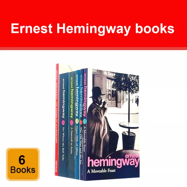 Ernest Hemingway 6 Books Collection Set A Farewell to Arms, A Moveable Feast NEW