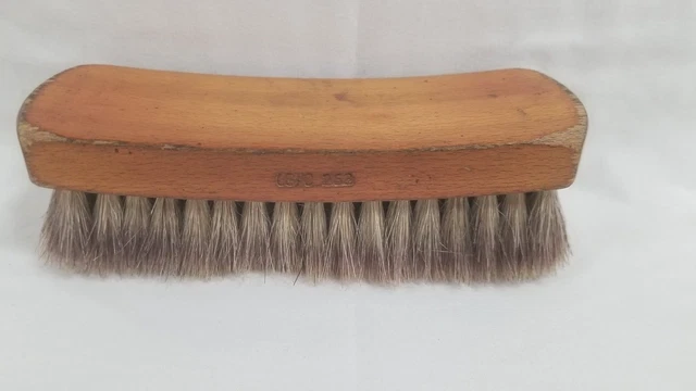 Vintage USMC 263 Shoe Shine Brush 100% Horse Hair Bristles
