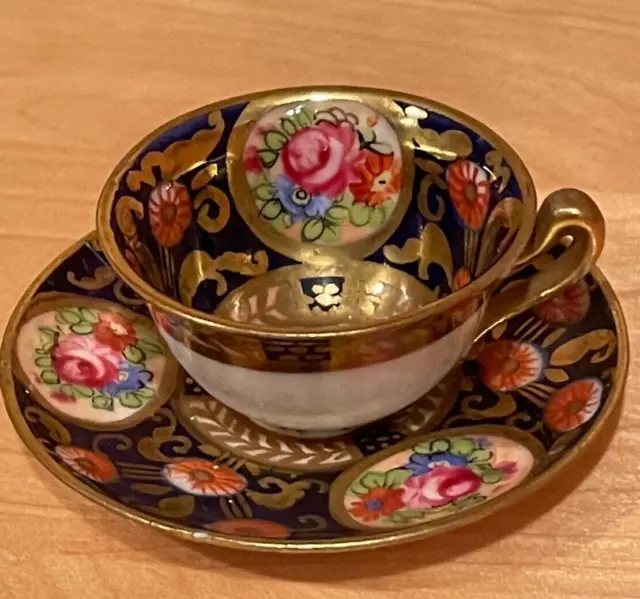 Crown Staffordshire Miniature Tea Cup & Saucer
