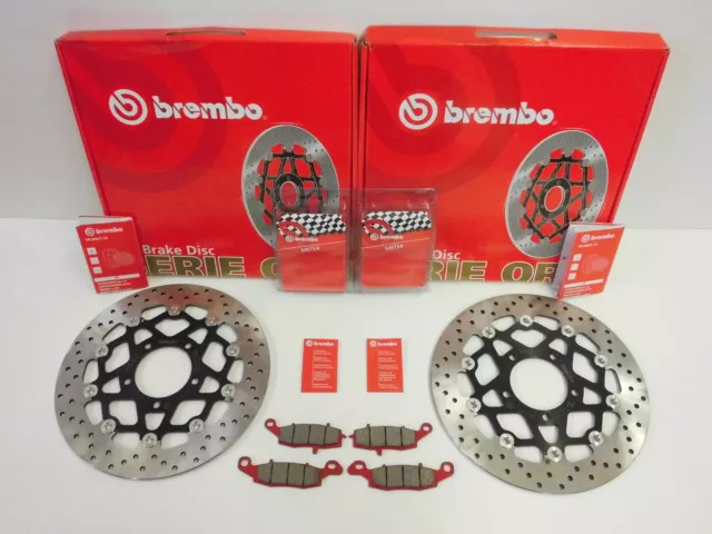 Brembo Bremsscheiben Bremse vorne + Bremsbeläge Kawasaki ER6F ER6N Versys 650