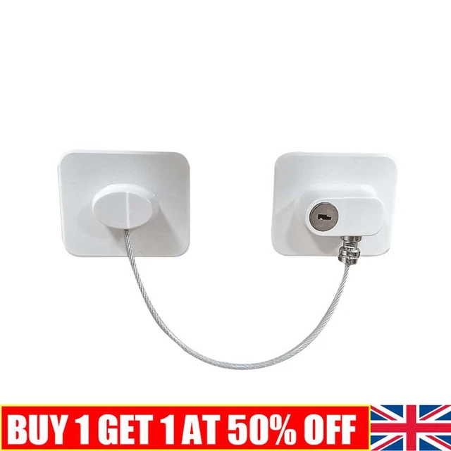 Safety Refrigerator Freezer Door Lock Strong Adhesive Baby Child Proof with Key