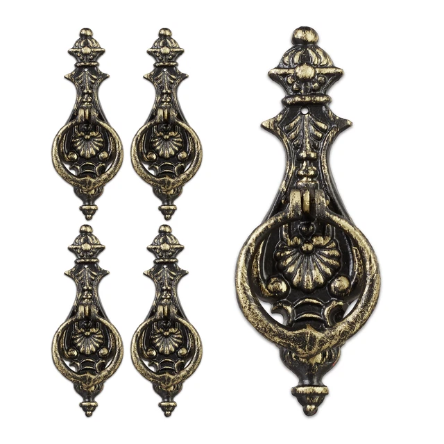 Heurtoir de porte antique lot 5 Anneau fonte de fer métal marteau de porte