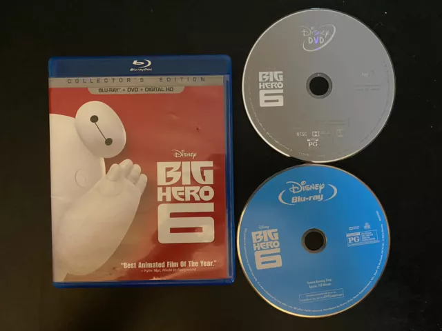 Big Hero 6 Blu Ray + DVD 2-Disc Set! Bilingual Tested & Working Great Condition