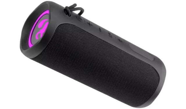 Acoustic Solutions Portable 30W Mega Blast 360 Bluetooth Speaker Black 8994754 R