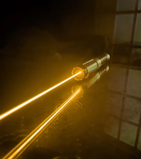 New 591nm Golden Yellow Laser Pointer High Power (Brass Pen Host - Near 589nm)