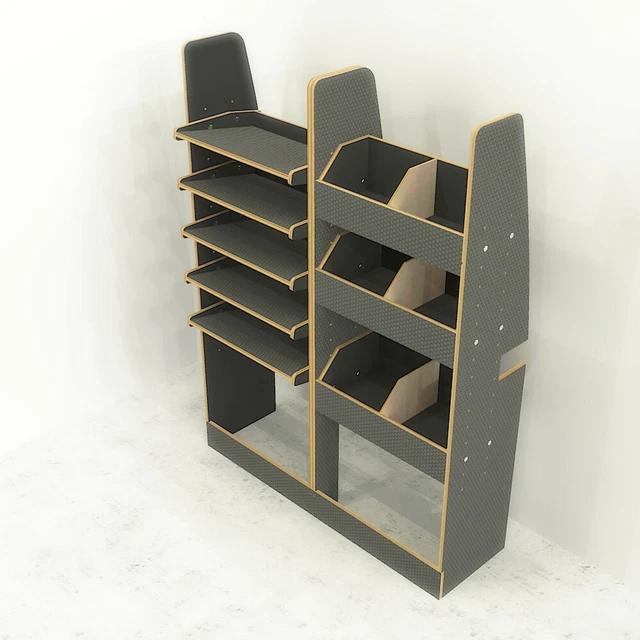 FORD TRANSIT CUSTOM Swb BLACK Racking +Tool box storage OS N/S £280.