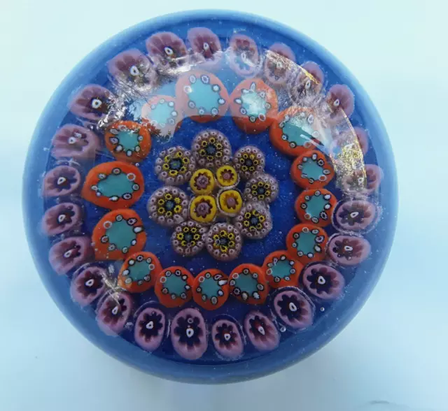 Millefiori Glass Paperweight - 3" diameter