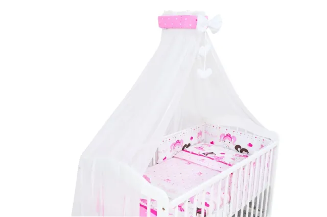 Baby Canopy Drape Mosquito Net with Ribbon ONLY COTBED/ COT Ballerina Pink