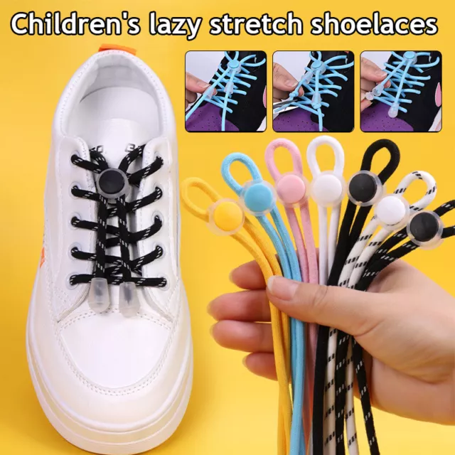 No Tie Elastic Lock Lace System Lock Shoe Laces Shoelaces Runners Kids Adults UK