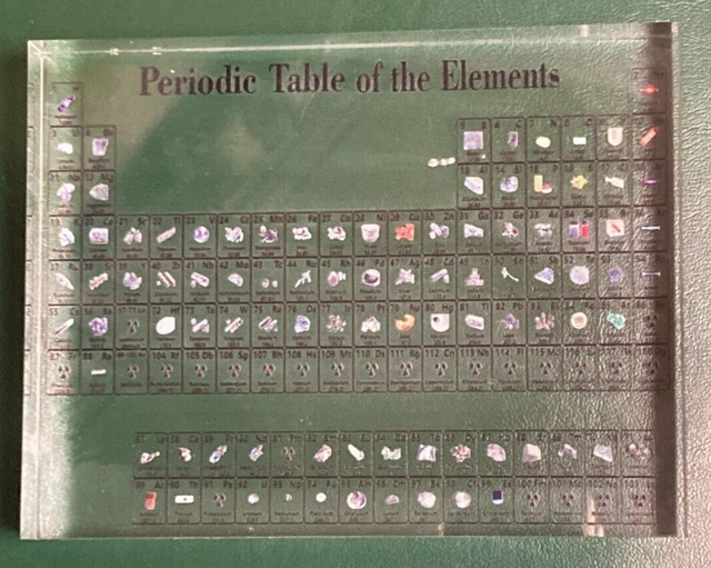 CHEMISTRY REAL PERIODIC Table Of The Elements 6" x 4.5" Acrylic