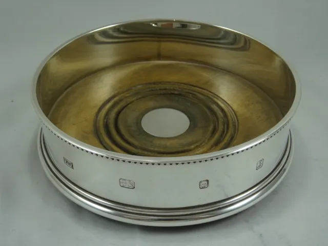 QUALITY sterling silver WINE BOTTLE COASTER, 1992