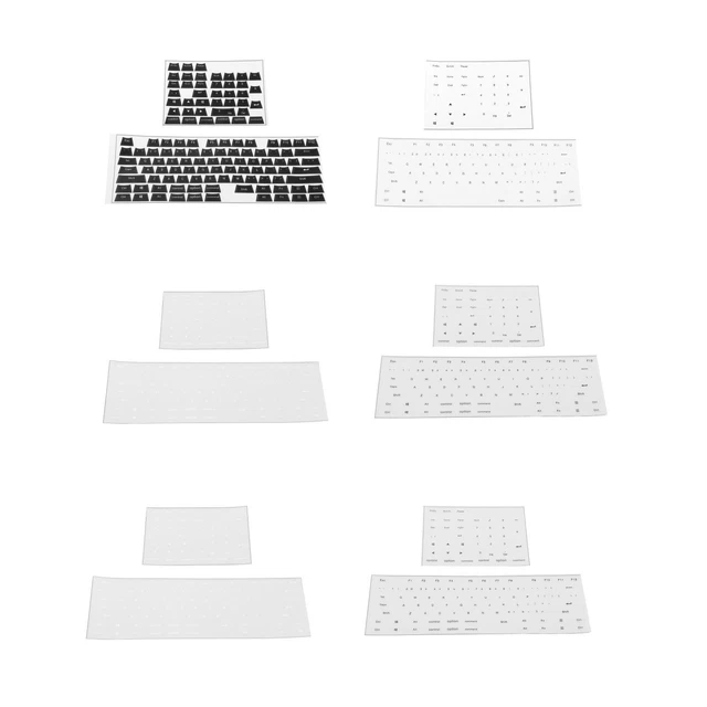 Autocollants Pour Clavier PC Portable Allemand QWERTZ - 89 Touches Blanches - Compatible Universel - Neuf
