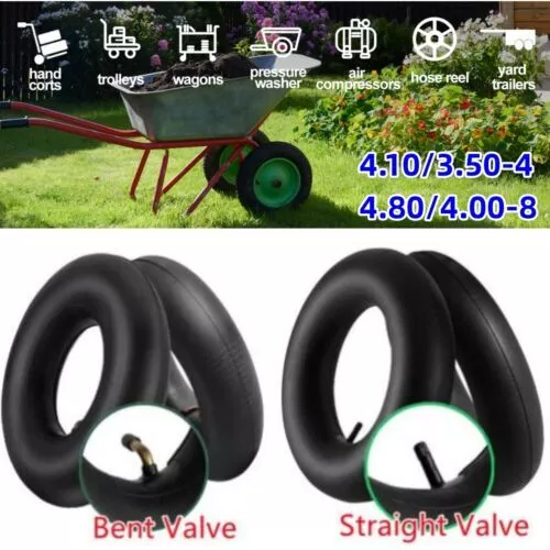 2/4x Heavy Duty Lawn Mower Inner Tube Trolley Cart Tyre 4.10/3.50-4 4.80/4.00-8