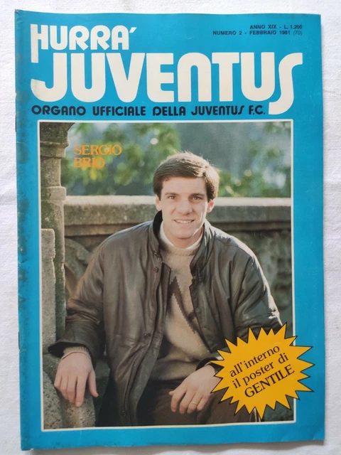Poster / Affiche Originale JUVENTUS 1981 – "Hurra' Juventus" Avec Le Numéro 10