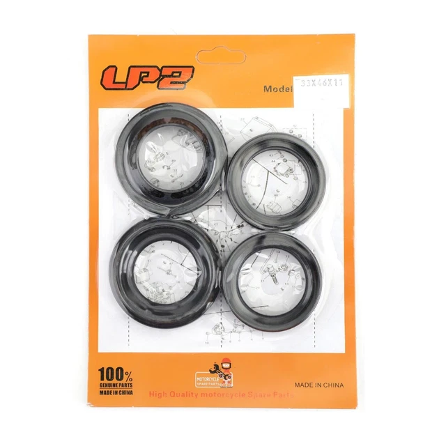 Set Anello Bollitore Forcella con Tappi Polvere per Kawasaki KLX140L KLX125C 00-18 AR