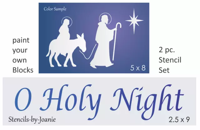 Christmas Stencil O Holy Night Wise Men Seek Him Jesus Bethlehem Star DIY  Signs