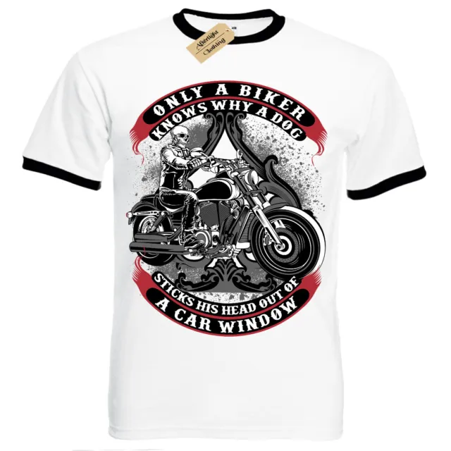 Only A Biker T-Shirt funny motorcycle motorbike Mens RInger