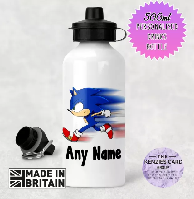 Personalised Sonic The Hedgehog Kids Sports Water Bottle Stitch Bottle V2