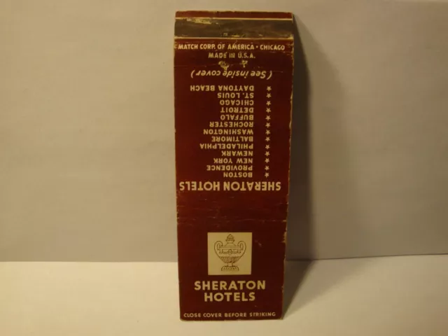 Vtg. Sheraton Hotels, U.S.A. matchcover  (E4)