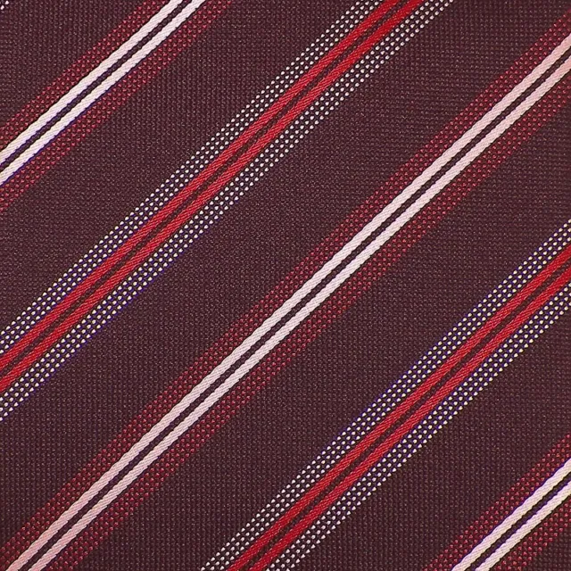 BRIONI Mens Burgundy Red Pink STRIPED Handmade Woven Silk Tie Italy NWOT