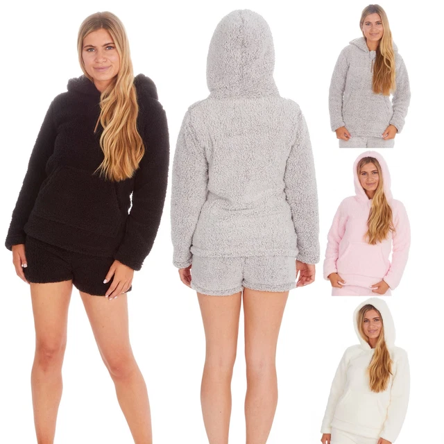 YOURTURN UNISEX TEDDY OVERSIZE - Hoodie - off-white/khaki/crème