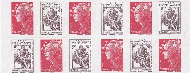 CARNET FRANCE 858-C4 DE 12 TIMBRES 20g POUR AFFRANCHIR MARIANNE VERTE