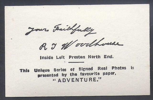 Thomson (Dc) - Fussball Signierte Echte Fotos (Englisch Mf22) 1923 - Preston - Woodhouse 2