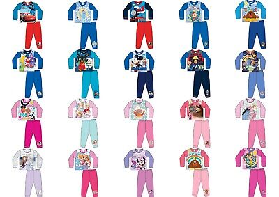 Boys Girls Kids Baby Toddler Long Sleeve Character Pyjamas pjs 1 2 3 4 5 Years