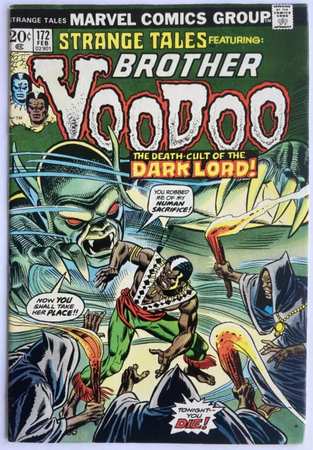 STRANGE TALES FEAT. BROTHER VOODOO  #172 VF- February 1974 1st App Loralee Tate!
