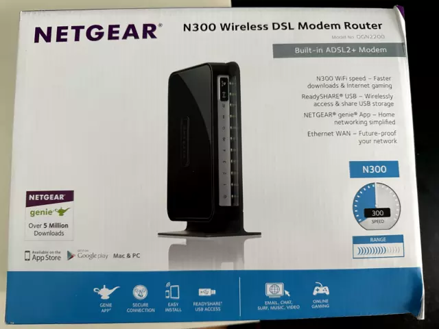 NETGEAR DGN2200 Modem Router Wi-Fi ADSL 802.11n Fino a 300 Mbps