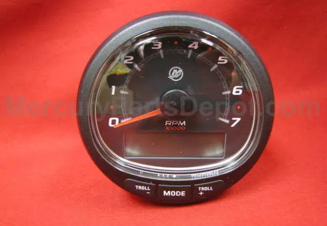 Mercury SmartCraft SC1000 Tachometer Black P/N#: 79-8M0135641 SS: 8M0101099 2