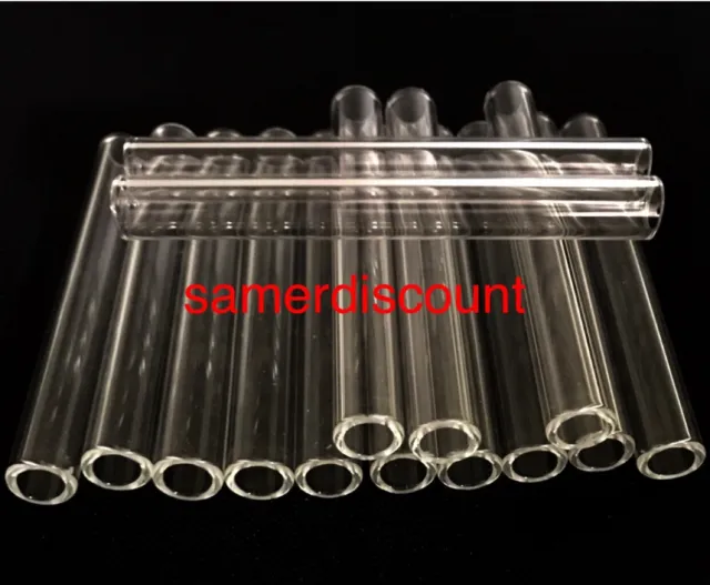 4"  Long 50 Piece Glass  Blowing Tubes 12mm OD 8mm ID Tubing 2 mm Thick Wall