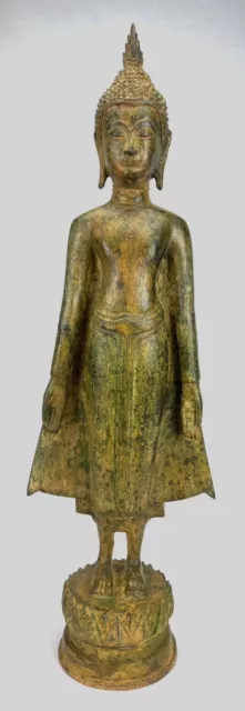 Ancien Ayutthaya Style Thai Bronze Varada Charité Statue de Bouddha - 56cm/22 "