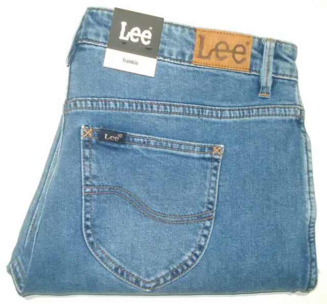 Lee BNWT Womens Size 11 Measured W32 X L29 Frankie Studio Blue Denim Jeans