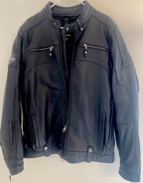 Harley Davidson mens leather jacket 98045-19 VT size large Tall NWT  Retail $695