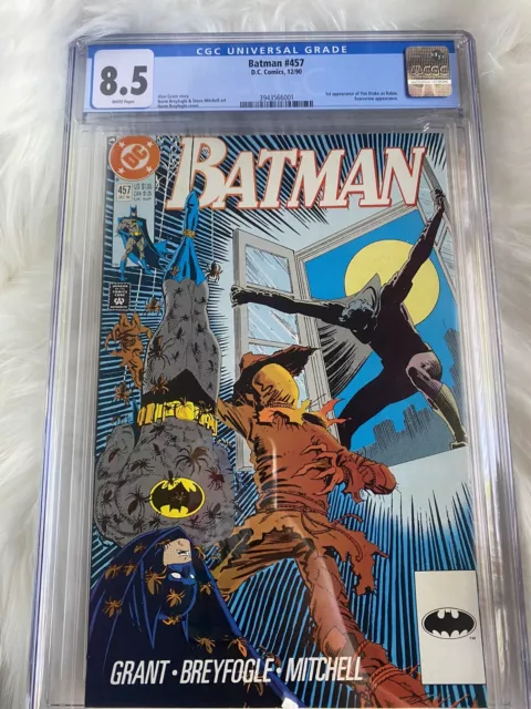 1990 Batman 457 CGC 8.5 1st App of Tim Drake as Robin Scarecrow Cover RARE