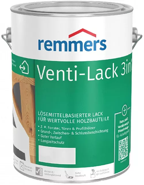 Remmers Venti  3in1 Lack Decklack 0,75L weiss RAL 9016 Fensterlack BEULE