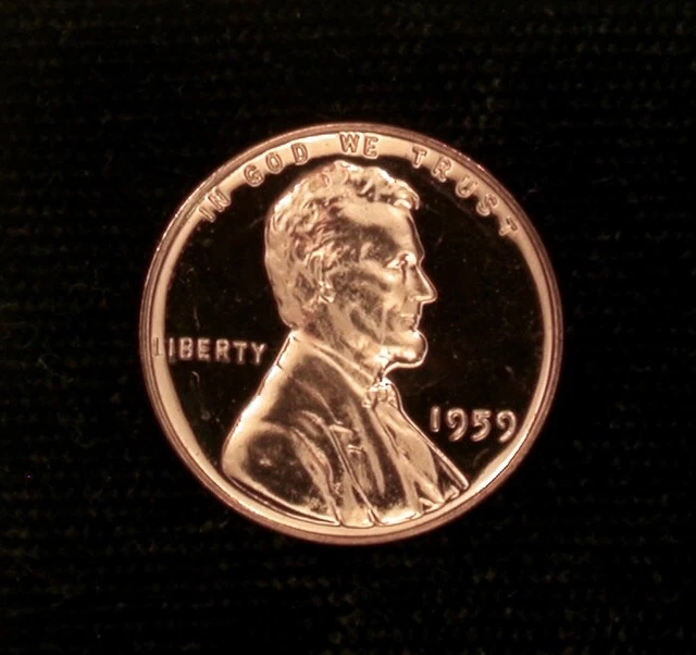 1959 1c HIGH GRADE CAMEO PROOF !!!!! BEAUTIFUL 2-SIDED FROST !!!!!