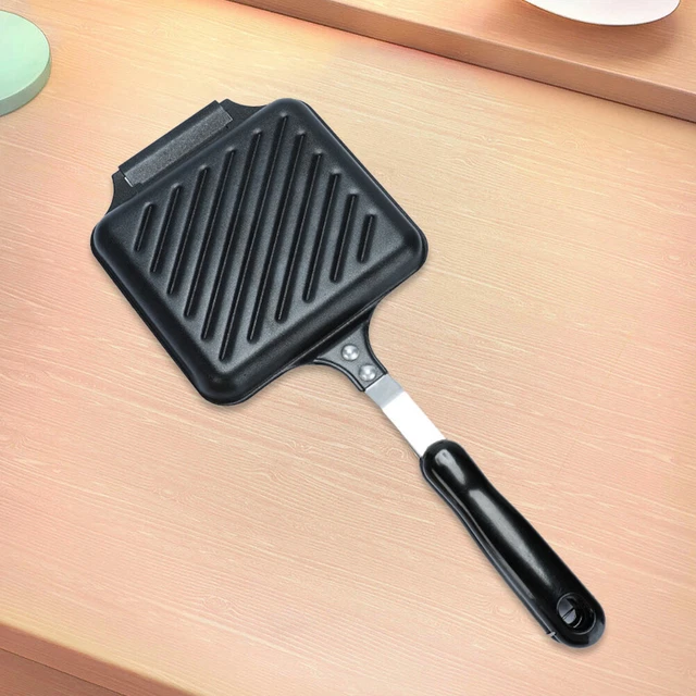 Padella Antiaderente Per Uova In Camicia A Forma Di Cuore – 4 Scomparti, 18 Cm, In Alluminio Con Manico Staccabile, Per Pancake, Panini, Hamburger