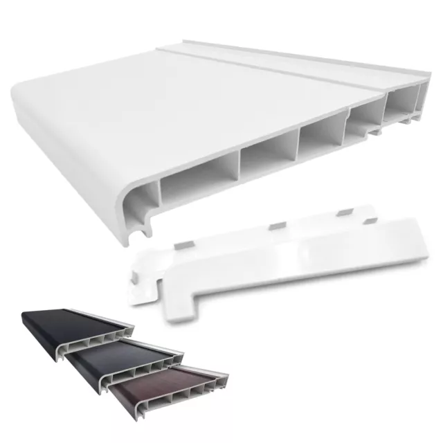 Alféizar externo de PVC para puerta de ventana de 225 mm Eurocell de plástico - 1 m (3 pies 3 pulgadas)