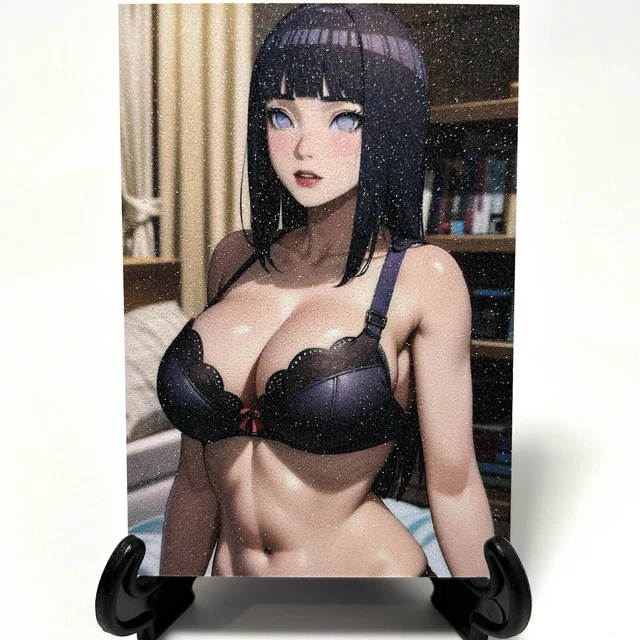 HINATA HYUGA + Sakura + NARUTO & SASUKE Goddess Story Anime WAIFU Card  Group $11.70