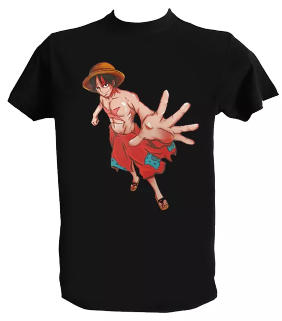 T shirt One Piece Luffy Uomo Bambino Rubber Maglietta Cartoni Animati Anime