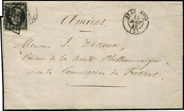 Frankreich, 1849, 3x, Brief